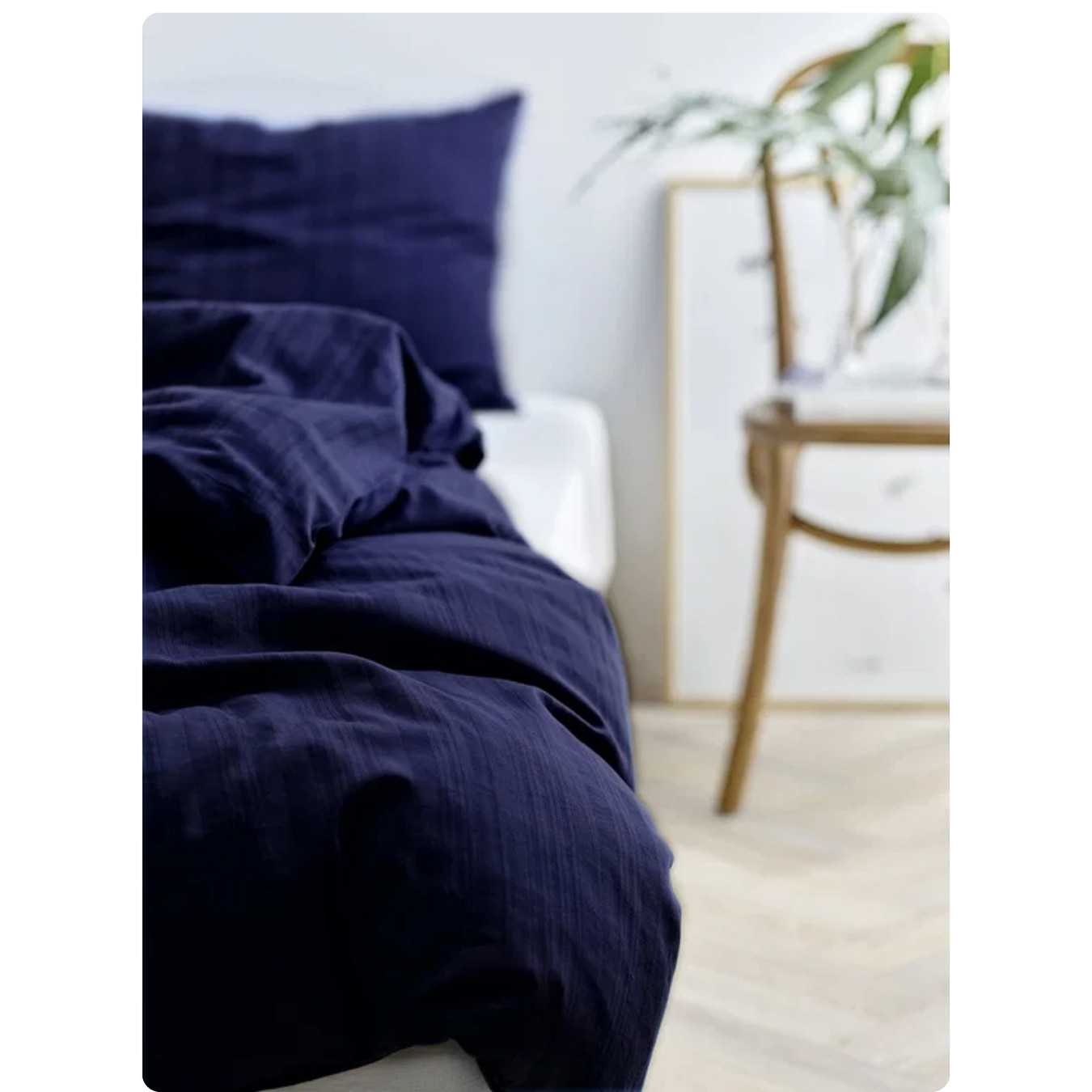 Södahl Sengetøj, Dobbeltdyne 200 x 220 cm i navy, Noble